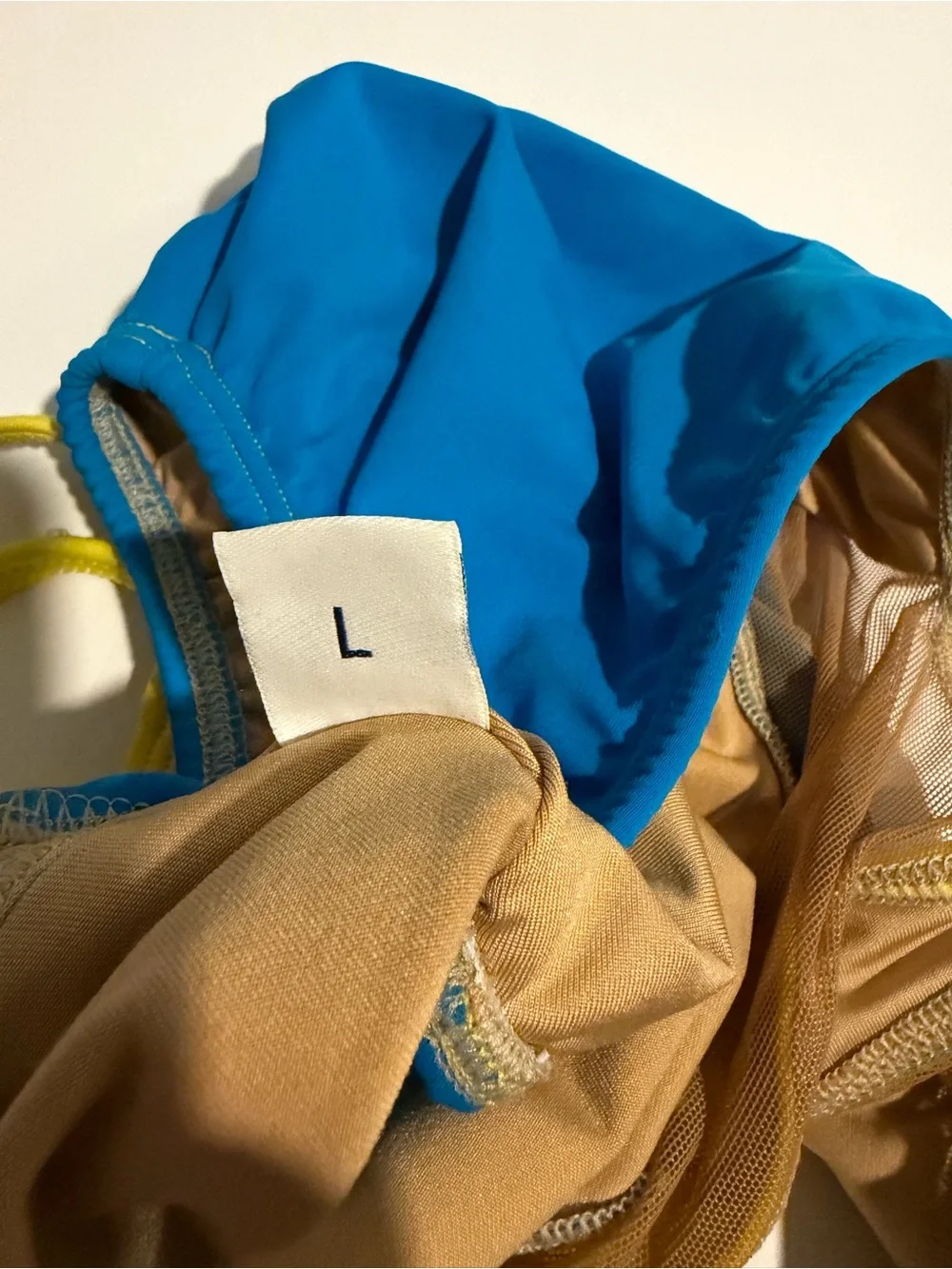 Girls Blue and Yellow CL leotard AA dancewear